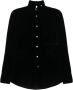 Sunflower Zwart Fluweel Langemouw Overhemd Aw23 Black Heren - Thumbnail 1