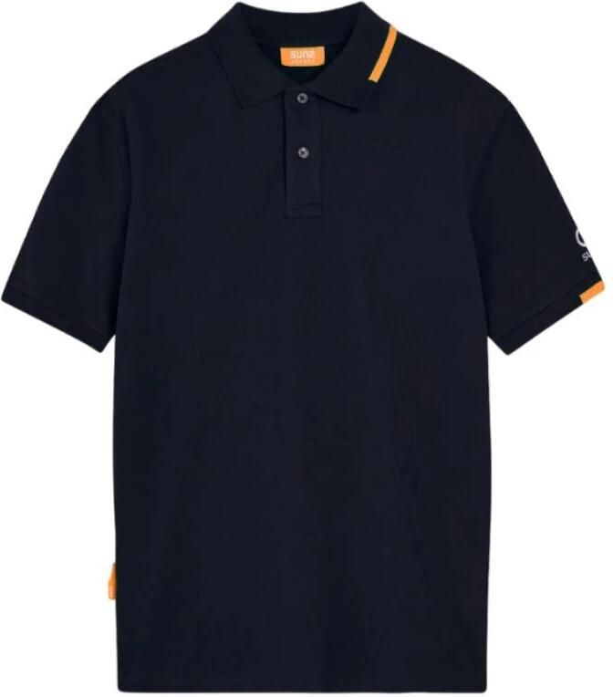 Suns Federico Tag Polo Shirt Blue Heren