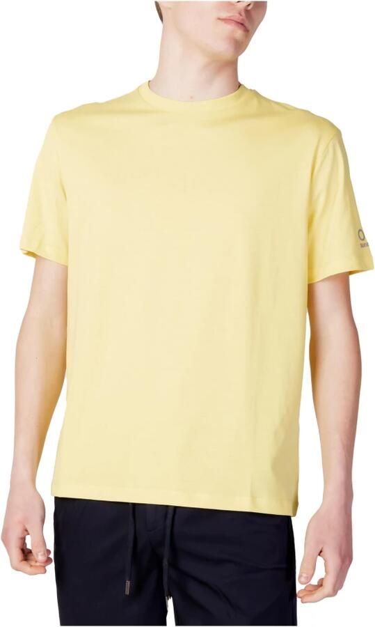 Sunspel Gele effen ronde hals T-shirt voor heren Yellow Heren - Foto 4