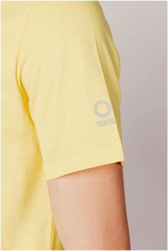 Suns Gele Katoenen Heren T-Shirt Lente Zomer Collectie Yellow Heren
