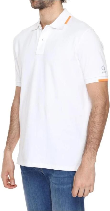 Suns Katoenen Polo Shirt Lente Zomer Collectie White Heren - Foto 2