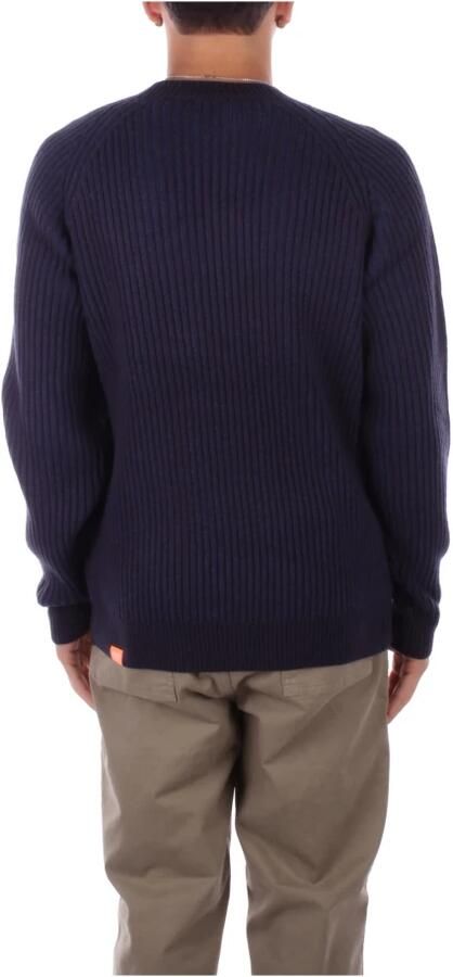 Suns Logo Sweaters Regular Fit Cotton Blend Blue Heren