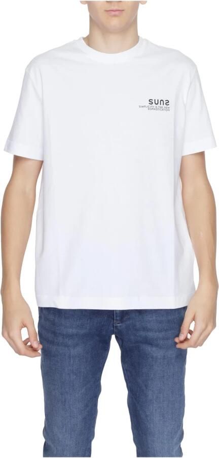 Suns Witte Katoenen T-Shirt Collectie voor Mannen White Heren - Foto 4