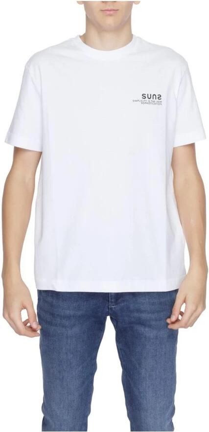Suns Witte Katoenen T-Shirt Collectie voor Mannen White Heren - Foto 4