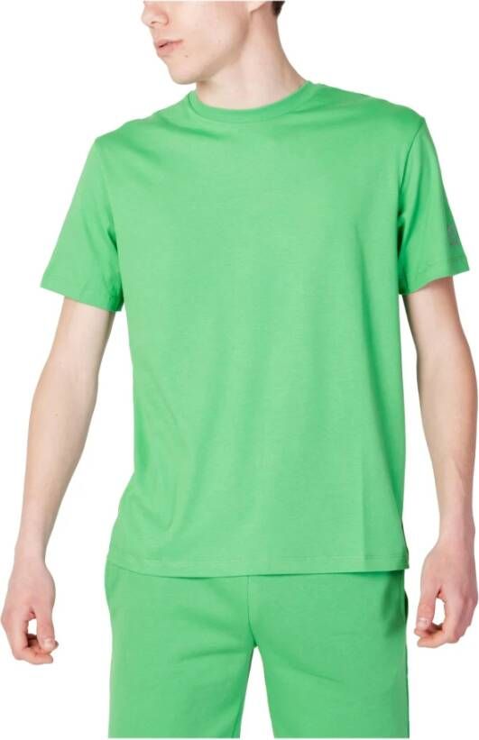Sunspel Groene effen heren T-shirt Green Heren