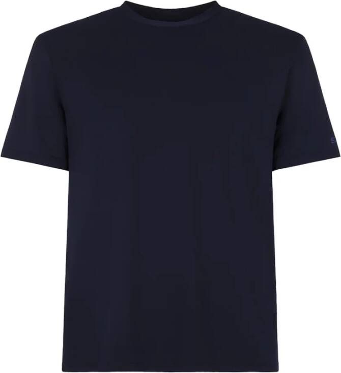 Sunspel Klassiek Katoenen T-Shirt Blauw Heren