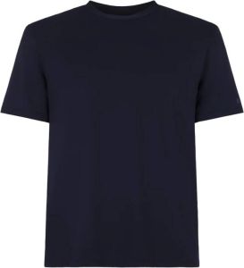 Sunspel Blauw effen ronde hals T-shirt voor heren Blauw Heren