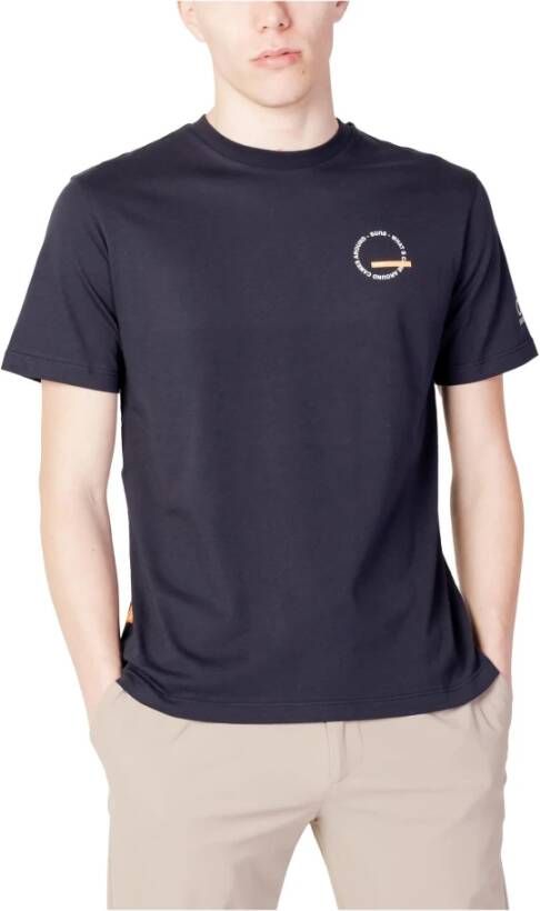 Sunspel Suns Men's T-shirt Blauw Heren