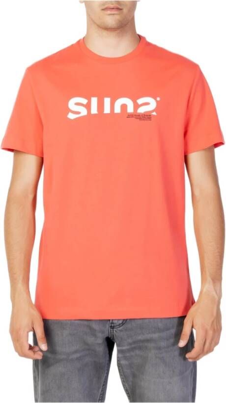 Sunspel Suns Men's T-shirt Rood Heren