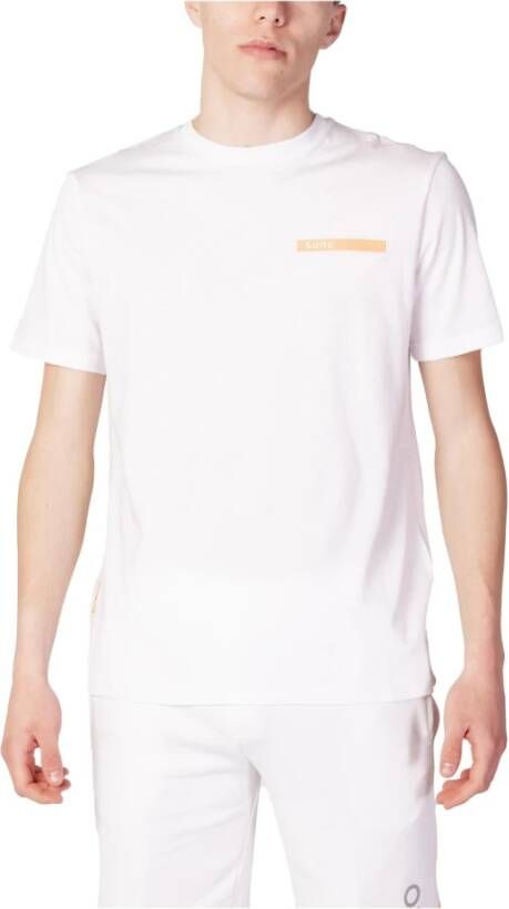 Sunspel Witte Bedrukte Heren T-shirt White Heren