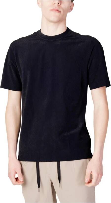 Sunspel Zwart T-shirt met korte mouwen Black Heren