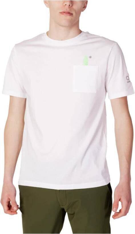 Sunspel Heren Wit Print T-Shirt White Heren