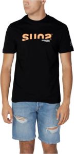 Sunspel Zwart Print Heren T-shirt Zwart Heren
