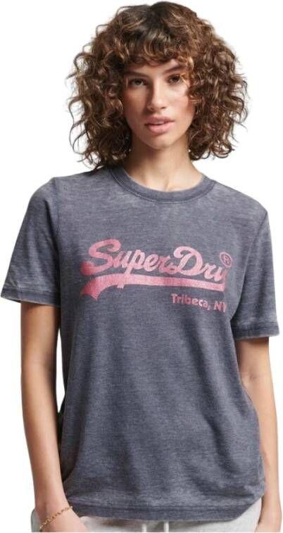 Superdry Shirt met ronde hals EMBELLISHED VL T SHIRT
