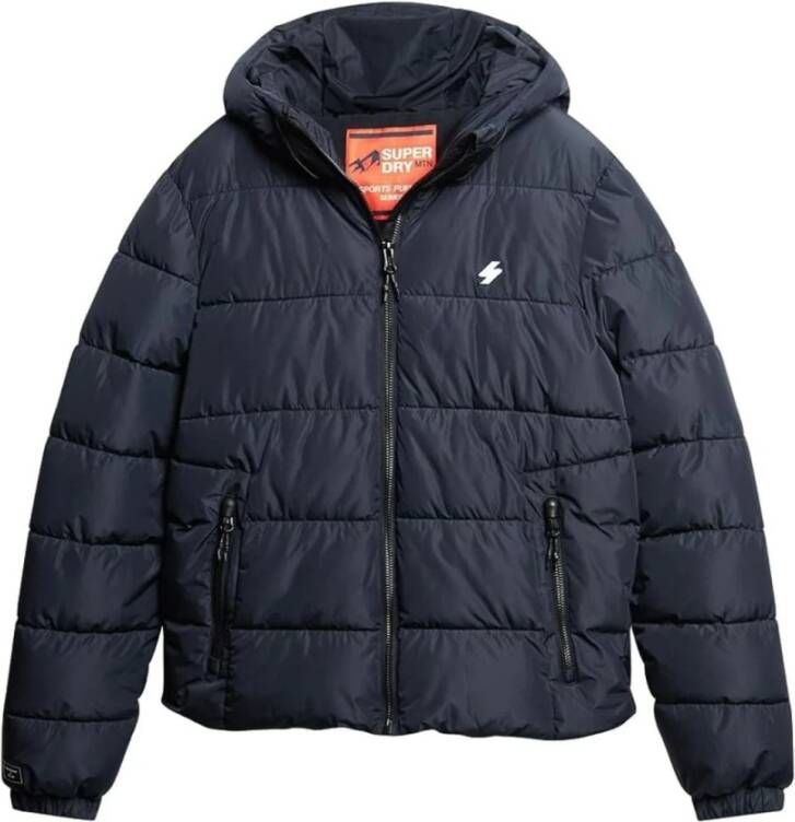 Superdry Gewatteerde jas HOODED SPORTS PUFFR JACKET met contrastkleurig borduursel - Foto 2