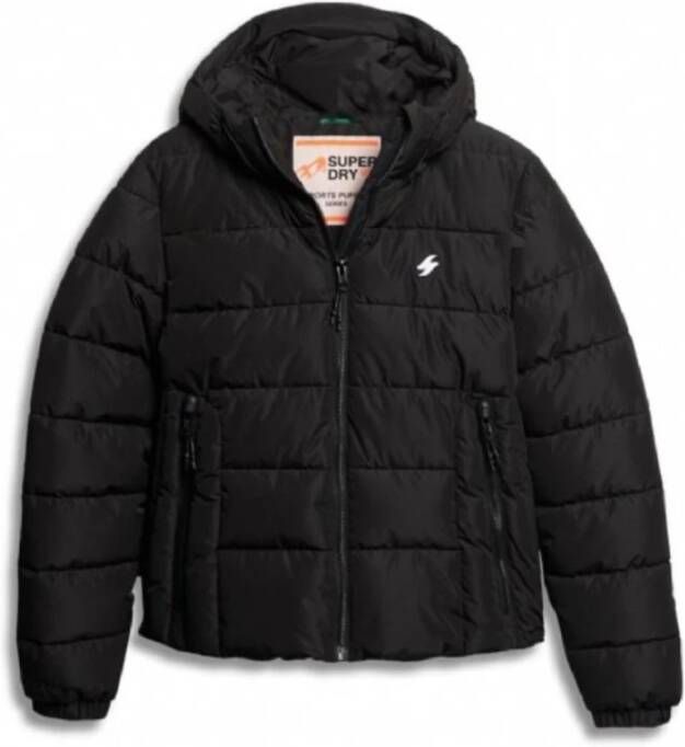 Superdry Gewatteerde jas HOODED SPORTS PUFFR JACKET met contrastkleurig borduursel - Foto 3
