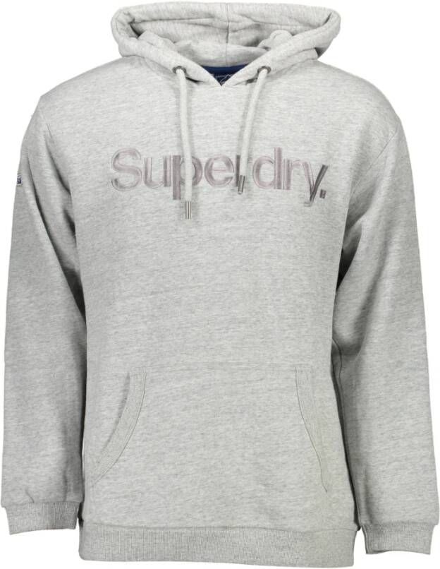 Superdry Gray Cotton Sweater Grijs Heren