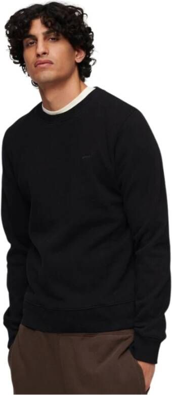 Superdry Klassieke en comfortabele crewneck sweatshirt Zwart Heren
