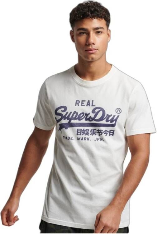 Superdry Logo T-shirt Vintage White Heren