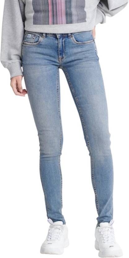 Superdry Skinny jeans cassie Blauw Dames