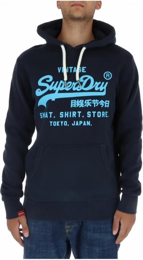 Superdry Blauwe Print Lange Mouw Sweatshirt Blue Heren - Foto 3