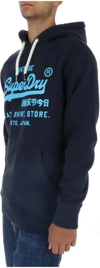 Superdry Blauwe Print Lange Mouw Sweatshirt Blue Heren - Foto 2