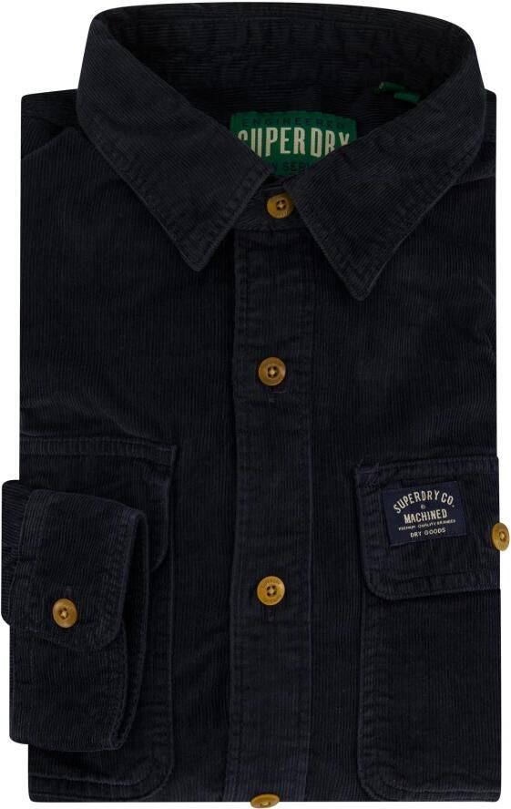 Superdry Casual Donkerblauw Overhemd Blue Heren