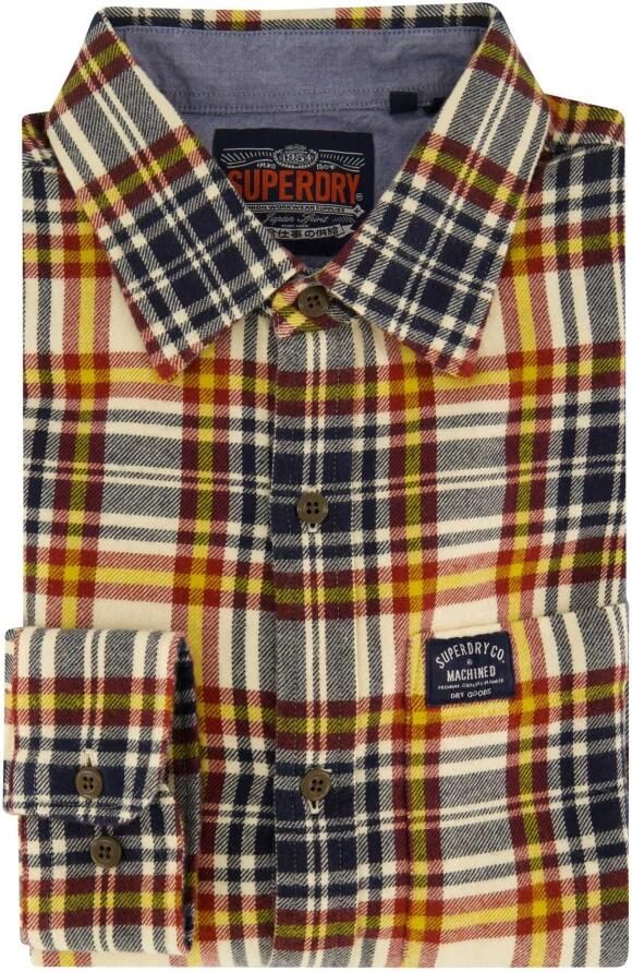 Superdry Casual Gele Overhemd Multicolor Heren