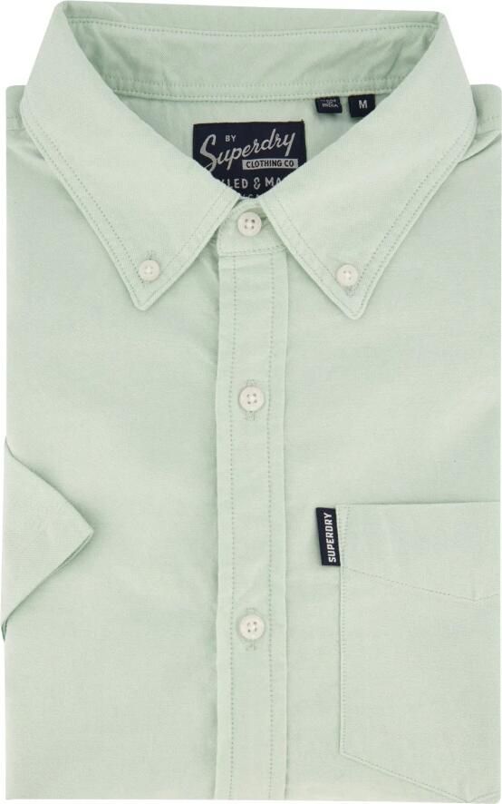 Superdry Casual korte mouw overhemd Green Heren