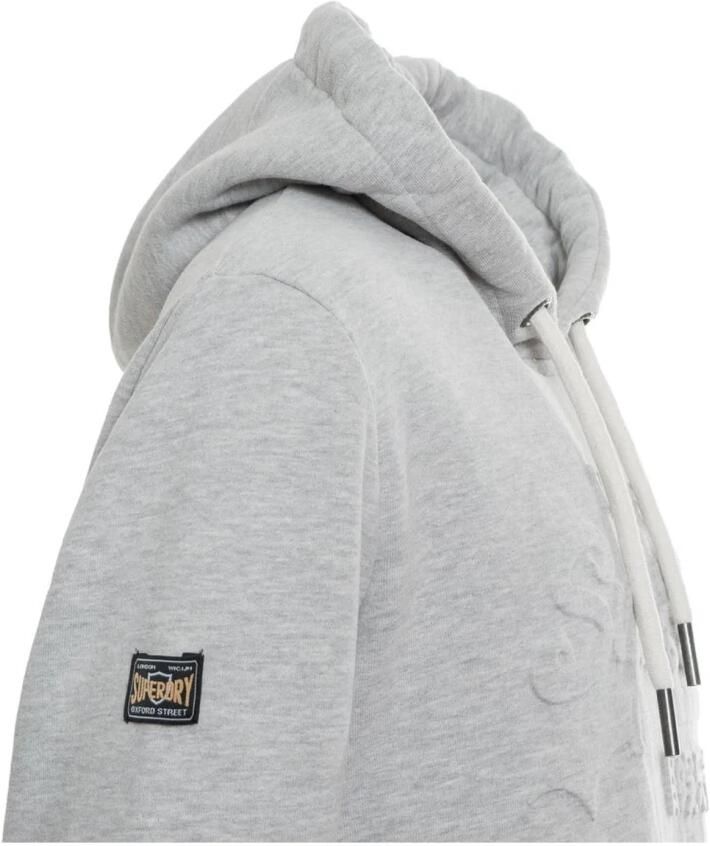 Superdry Geborduurd Logo Hoodie Gray Heren