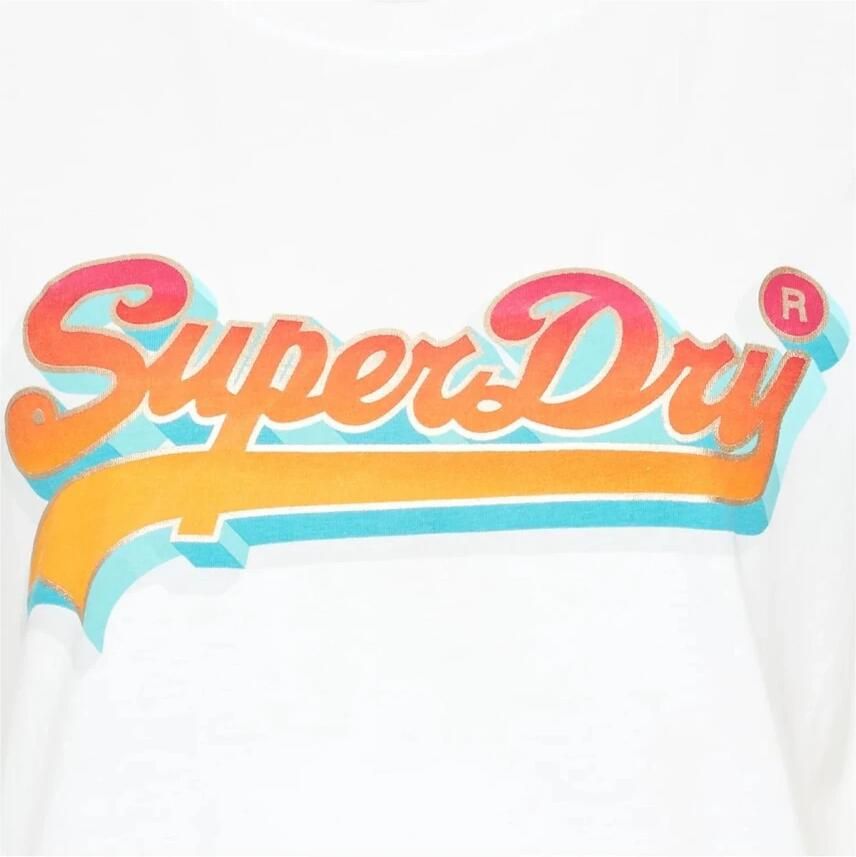Superdry Shirt met print vlot shirt met metallic details
