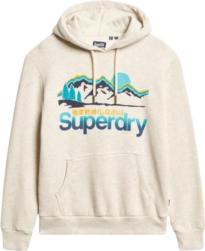 Superdry Grafische hoodies Regular Fit Grote zak Beige Heren - Foto 5