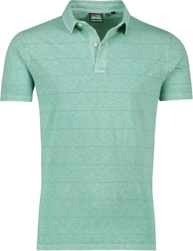 Superdry Groen Gestreepte Polo Green Heren