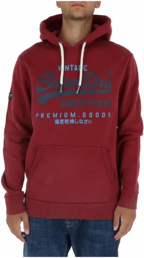 Superdry Heren Bordeaux Print Sweatshirt Red Heren - Foto 3