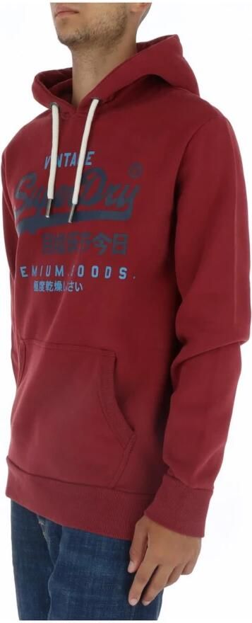 Superdry Heren Bordeaux Print Sweatshirt Red Heren - Foto 2