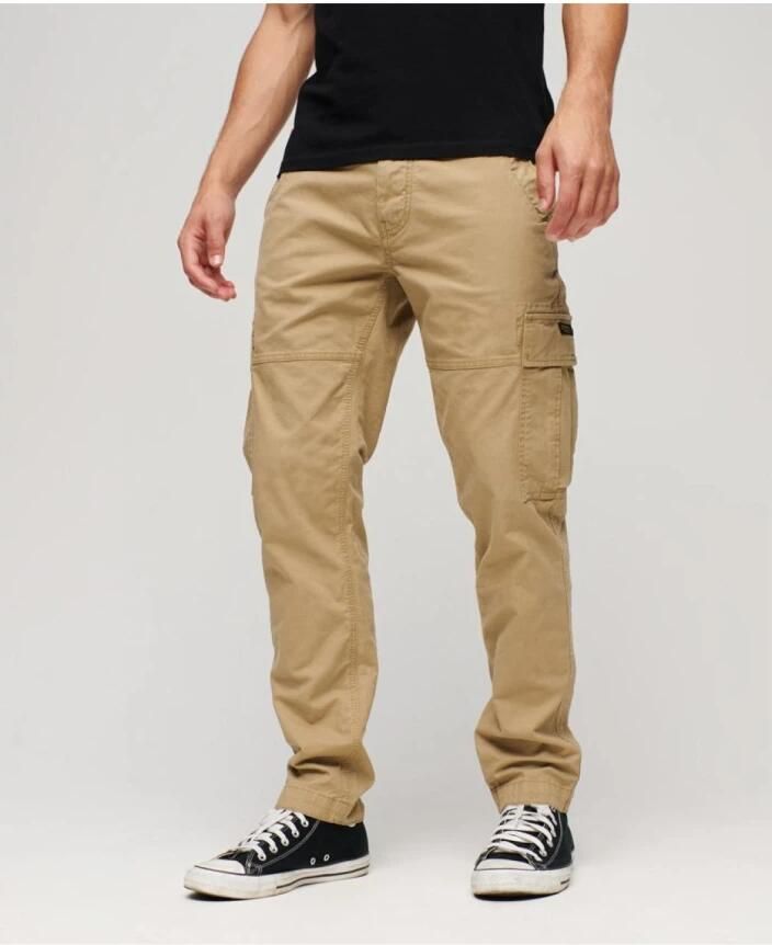 Superdry Katoenen Wijde Fit Broek Beige Heren