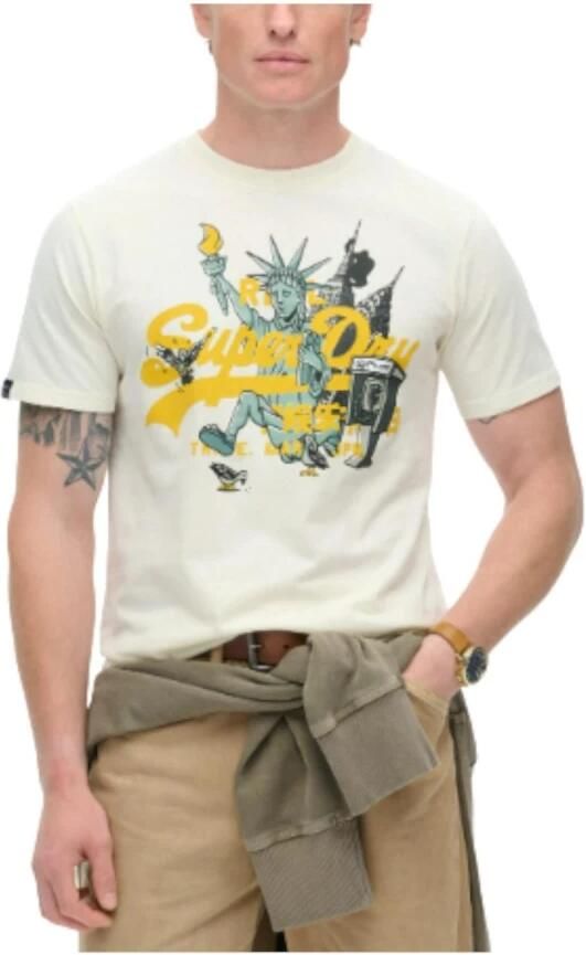 Superdry New York Grafisch T-shirt White Heren - Foto 3