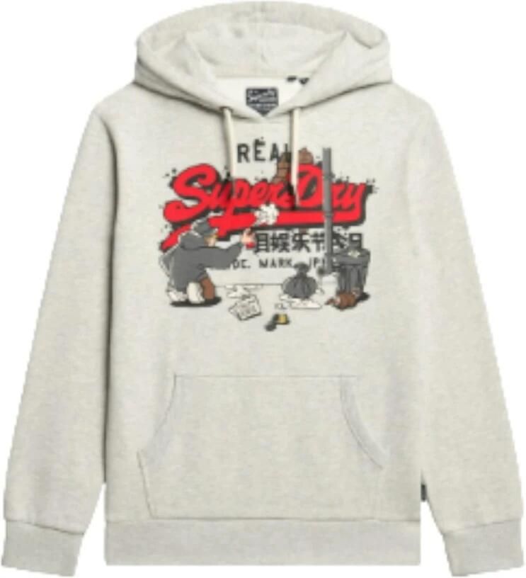 Superdry New York Vintage Logo Hoodie Gray Heren - Foto 3