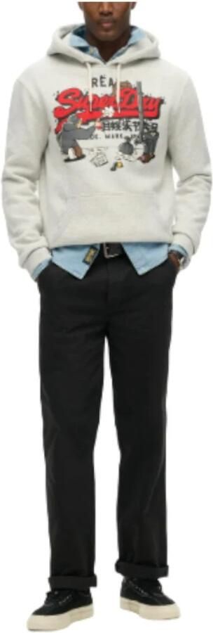 Superdry New York Vintage Logo Hoodie Gray Heren - Foto 2