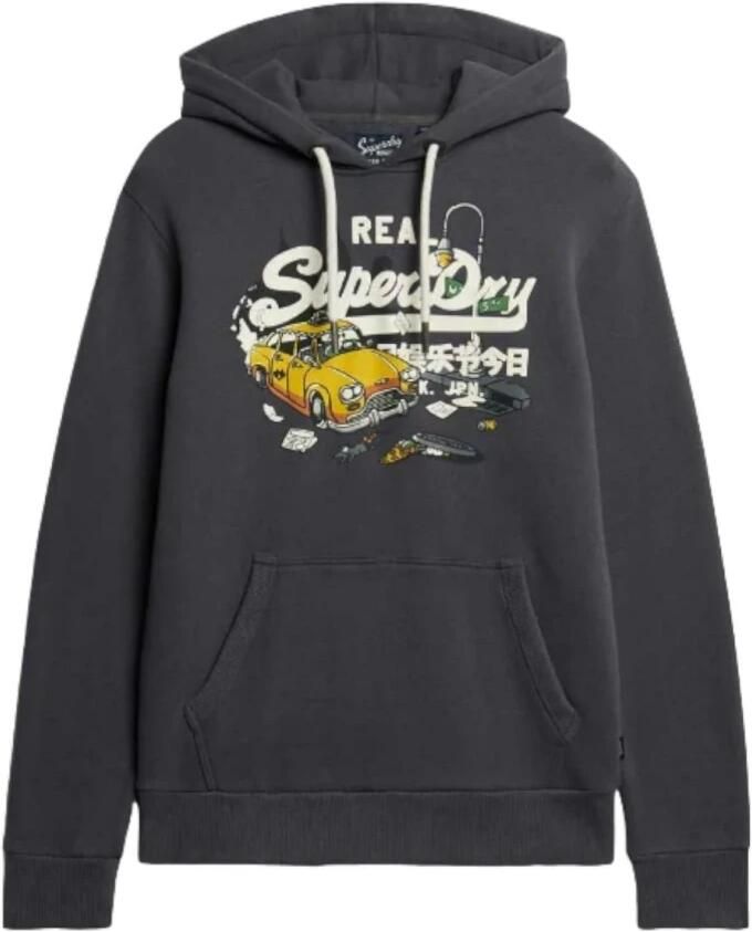 Superdry New York Vintage Logo Hoodie Gray Heren - Foto 3