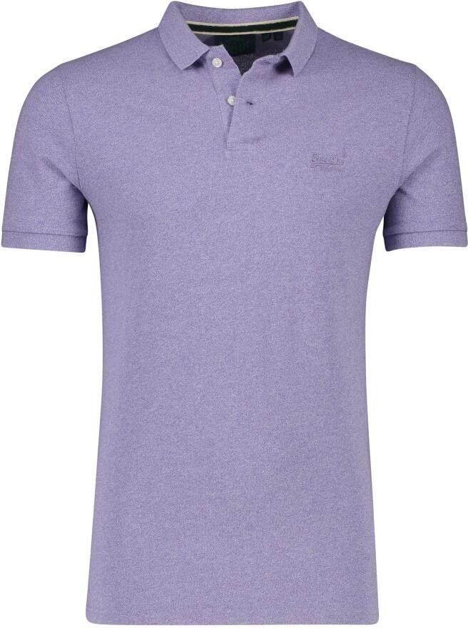 Superdry Paarse poloshirt met korte mouwen Purple Heren