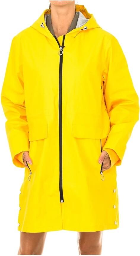 Superdry Marineblauwe Hydrotech Jas Yellow Dames