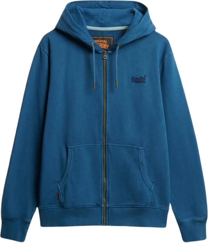 Superdry Ritssluiting Hoodies voor Mannen en Vrouwen Blue Heren - Foto 5