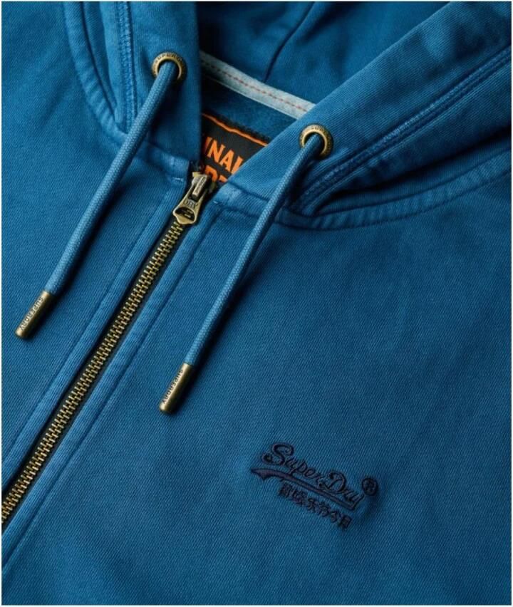 Superdry Ritssluiting Hoodies voor Mannen en Vrouwen Blue Heren - Foto 3