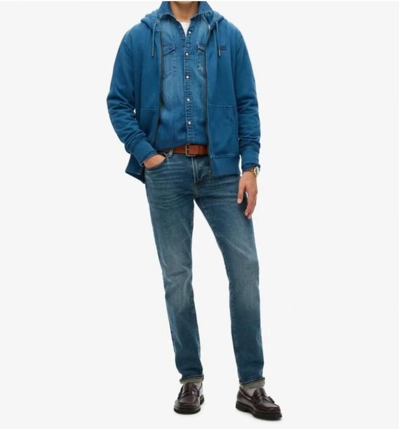 Superdry Ritssluiting Hoodies voor Mannen en Vrouwen Blue Heren - Foto 2