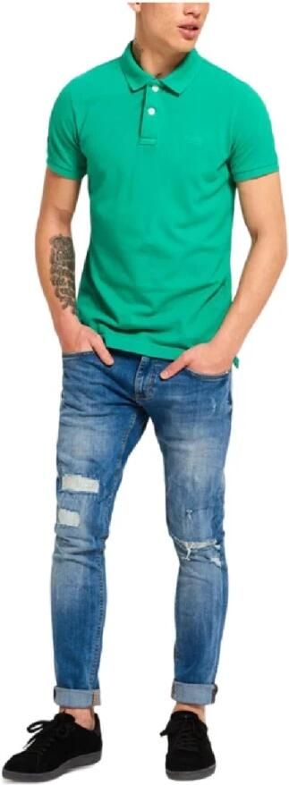 Superdry Vernietigde Polo met Stedelijke Verfijning Green Heren - Foto 2