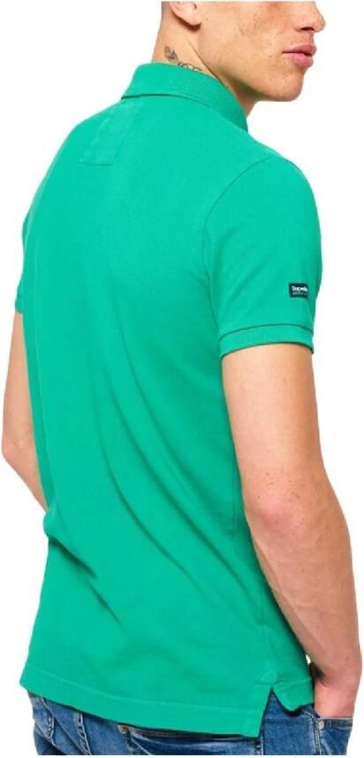 Superdry Vernietigde Polo met Stedelijke Verfijning Green Heren
