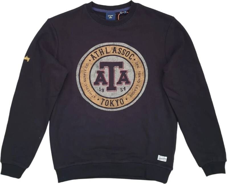 Superdry Vintage Collegiate Crew Sweatshirt Black Heren