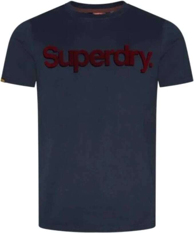 Superdry T-shirt Core Classic Blauw Heren
