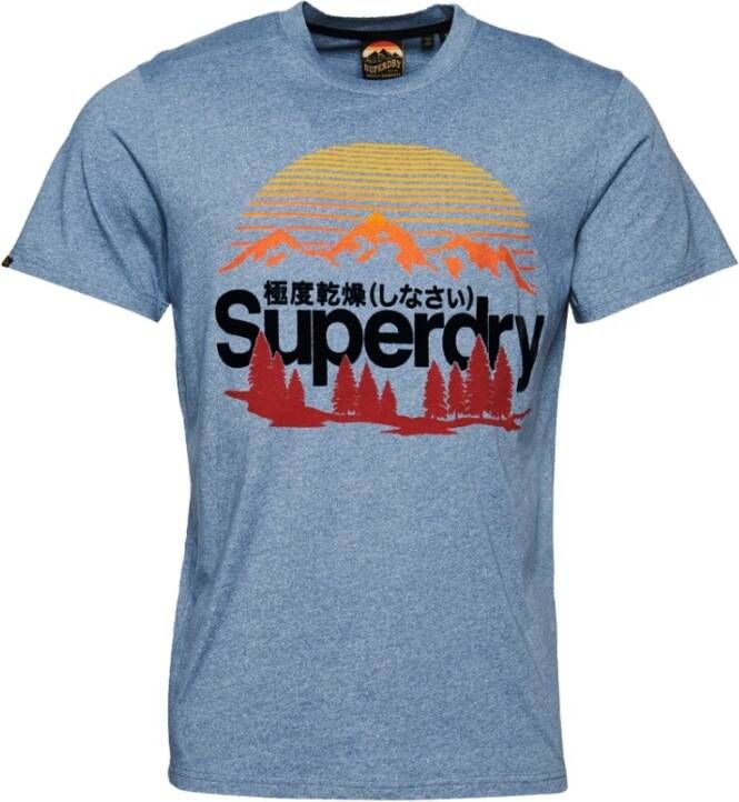 Superdry T-shirt Core Logo Great Outdoors Blauw Heren